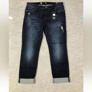 KUT from the Kloth Catherine Boyfriend Blue Jeans Women's Size 12 Mid-Rise Denim